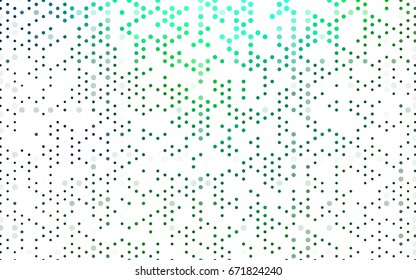 Light Blue, Green vector abstract pattern with circles. Geometry template for your business design. Background with colored spheres.