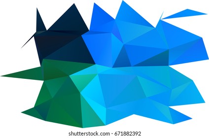 Light Blue, Green vector abstract polygonal background. A completely new color illustration in a vague style. Brand-new style for your business design.