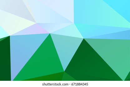 Light Blue, Green vector abstract polygonal pattern. An elegant bright illustration with gradient. The completely new template can be used for your brand book.