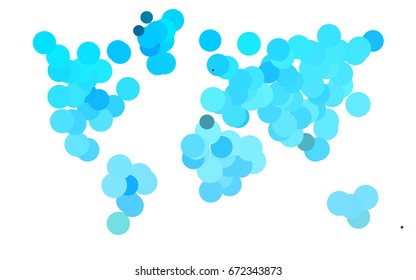Light Blue, Green vector abstract pattern with circles. Geometry template for your business design. Background with colored spheres.