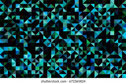 Light Blue, Green vector abstract mosaic background. Shining colored illustration in a brand-new style. Triangular pattern for your business design.