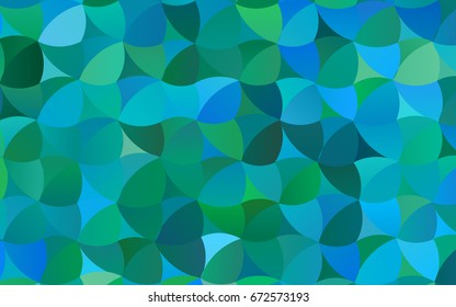 Light Blue, Green vector abstract pattern with circles. Geometry template for your business design. Background with colored spheres.