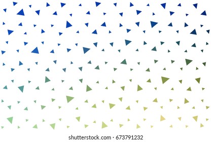 Light Blue, Green vector abstract colorful background, which consist of triangles. Pattern with colored triangles on white background.