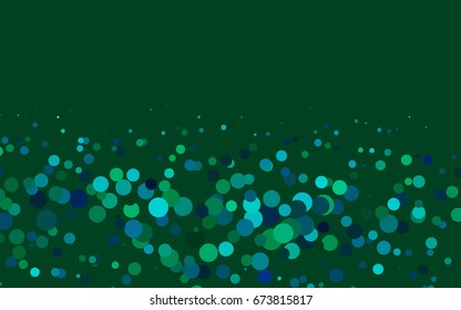 Light Blue, Green vector abstract pattern with circles. Geometry template for your business design. Background with colored spheres.