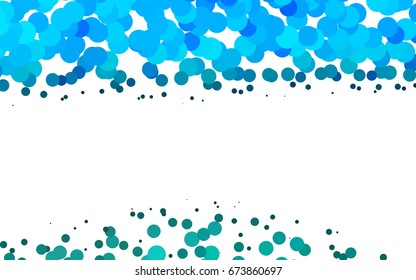 Light Blue, Green vector abstract pattern with circles. Geometry template for your business design. Background with colored spheres.