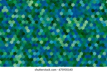 Light Blue, Green vector abstract textured polygonal background. Brand-new blurry hexagonal design. Pattern can be used for background.