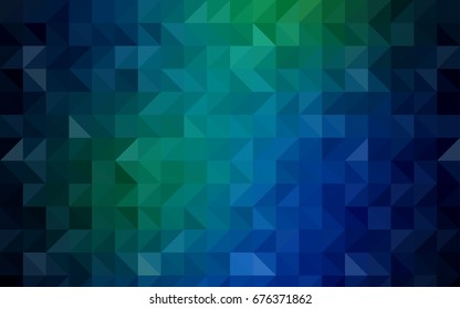 Light Blue, Green vector abstract mosaic template. A sample with polygonal shapes. The textured pattern can be used for background.