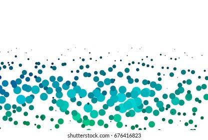 Light Blue, Green vector abstract pattern with circles. Geometry template for your business design. Background with colored spheres.