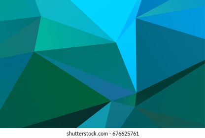 Light Blue, Green vector abstract polygonal template. A completely new color illustration in a vague style. The elegant pattern can be used as part of a brand book.