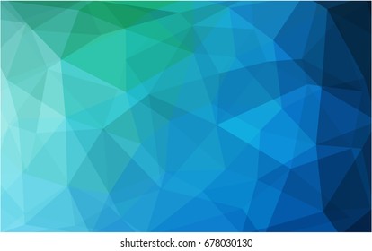 Light Blue, Green vector abstract textured polygonal background. Blurry triangle design. Pattern can be used for background.