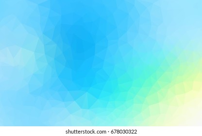 Light Blue, Green vector abstract textured polygonal background. Blurry triangle design. Pattern can be used for background.