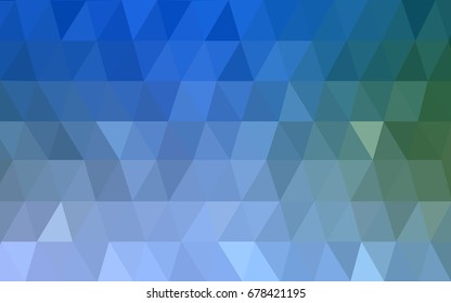 Light Blue, Green vector abstract textured polygonal background. Blurry triangle design. Pattern can be used for background.