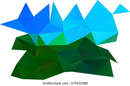 Light Blue, Green vector abstract polygonal pattern. A completely new color illustration in a vague style. A completely new design for your business.