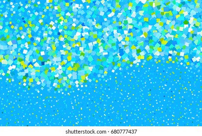 Light Blue, Green vector abstract textured polygonal background. Blurry rectangular design. The pattern with repeating rectangles can be used for background.