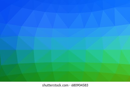 Light Blue, Green vector abstract textured polygonal background. Blurry triangle design. Pattern can be used for background.
