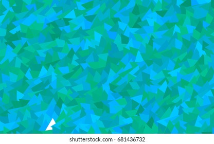 Light Blue, Green vector abstract colorful background, which consist of triangles. Pattern with colored triangles on white background.