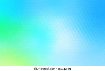 Light Blue, Green vector abstract mosaic background. Modern geometrical abstract illustration with gradient. Triangular pattern for your business design.