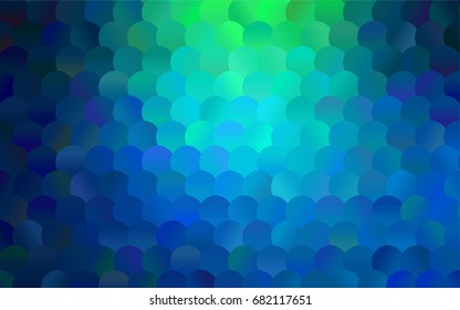 Light Blue, Green vector abstract pattern with circles. Geometry template for your business design. Background with colored spheres.