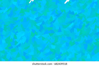 Light Blue, Green vector abstract colorful background, which consist of triangles. Pattern with colored triangles on white background.