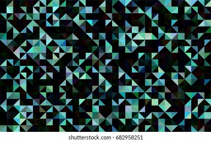 Light Blue, Green vector abstract mosaic background. An elegant bright illustration with gradient. Triangular pattern for your business design.