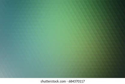 Light Blue, Green vector abstract polygonal pattern. Glitter abstract illustration with an elegant design. The best triangular design for your business.