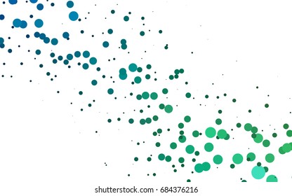 Light Blue, Green vector abstract pattern with circles. Geometry template for your business design. Background with colored spheres.