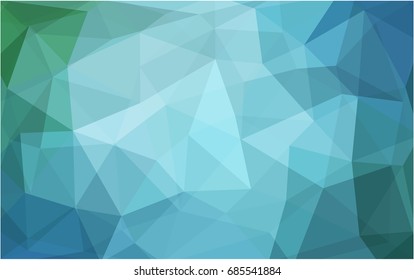 Light Blue, Green vector abstract textured polygonal background. Blurry triangle design. Pattern can be used for background.
