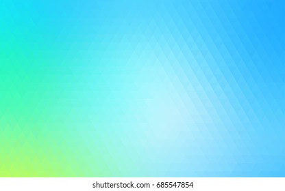 Light Blue, Green vector abstract mosaic pattern. Shining illustration, which consist of triangles. The completely new template can be used for your brand book.
