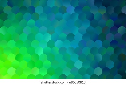 Light Blue, Green vector abstract pattern with circles. Geometry template for your business design. Background with colored spheres.