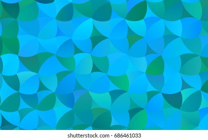 Light Blue, Green vector abstract pattern with circles. Geometry template for your business design. Background with colored spheres.