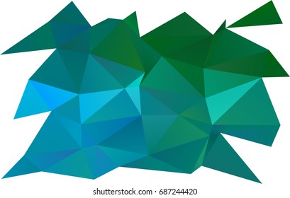 Light Blue, Green vector abstract mosaic background. Creative geometric illustration in Origami style with gradient. The polygonal design can be used for your web site.
