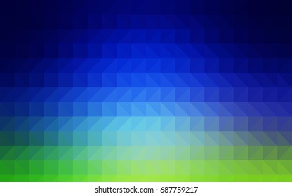 Light Blue, Green vector abstract polygonal pattern. Triangular geometric sample with gradient.  A new texture for your design.