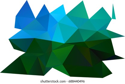 Light Blue, Green vector abstract polygonal template. An elegant bright illustration with gradient. Brand-new design for your business.