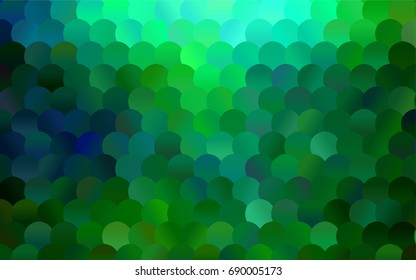 Light Blue, Green vector abstract pattern with circles. Geometry template for your business design. Background with colored spheres.