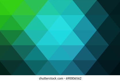 Light Blue, Green vector abstract textured polygonal background. Blurry triangle design. Pattern can be used for background.
