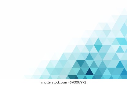 Light Blue, Green vector abstract mosaic background. Creative illustration in halftone style with gradient. Triangular pattern for your business design.