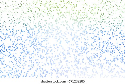 Light Blue, Green vector abstract pattern with circles. Geometry template for your business design. Background with colored spheres.