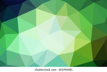 Light Blue, Green vector abstract textured polygonal background. Blurry triangle design. Pattern can be used for background.