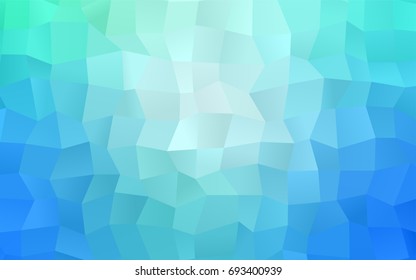 Light Blue, Green vector abstract textured polygonal background. Blurry rectangular design. The pattern with repeating rectangles can be used for background.