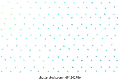 Light Blue, Green vector abstract colorful background, which consist of triangles. Pattern with colored triangles on white background.