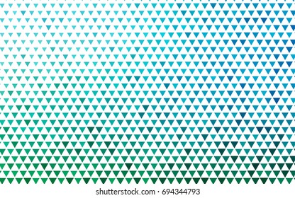 Light Blue, Green vector abstract colorful background, which consist of triangles. Pattern with colored triangles on white background.
