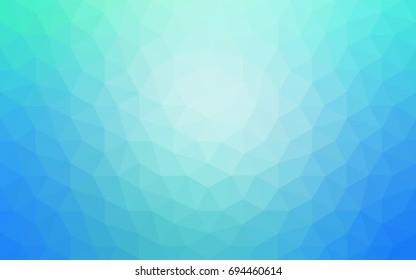 Light Blue, Green vector abstract textured polygonal background. Blurry triangle design. Pattern can be used for background.