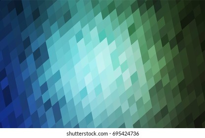 Light Blue, Green vector abstract textured polygonal background. Blurry rectangular design. The pattern with repeating rectangles can be used for background.