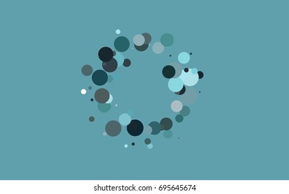 Light Blue, Green vector abstract pattern with circles. Geometry template for your business design. Background with colored spheres.
