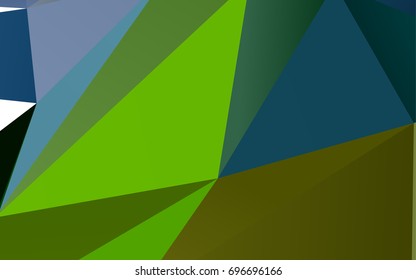 Light Blue, Green vector abstract polygonal pattern. A completely new color illustration in a vague style. A completely new template for your business design.