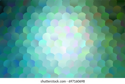 Light Blue, Green vector abstract pattern with circles. Geometry template for your business design. Background with colored spheres.