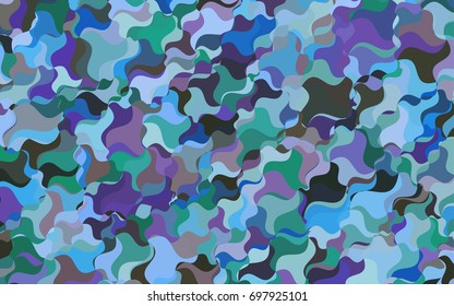Light Blue, Green vector abstract blurred template. Colorful abstract illustration with gradient crooked lines. The textured pattern can be used for background.