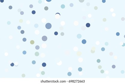 Light Blue, Green vector abstract pattern with circles. Geometry template for your business design. Background with colored spheres.
