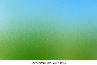 Light Blue, Green vector abstract colorful background, which consist of triangles. Pattern with colored triangles on white background.