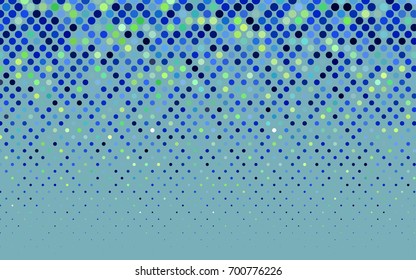 Light Blue, Green vector abstract pattern with circles. Geometry template for your business design. Background with colored spheres.